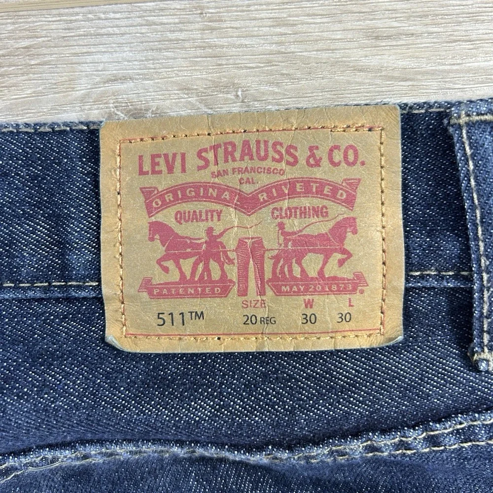 Levis 511 Slim Women's Size 20 30x20 Dark‎ Wash  Stretch Cotton Polyester Jeans